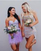 Corset Bodycon Sequin Beaded Homecoming Dresses