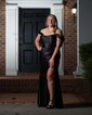 Trumpet/Mermaid Off-the-shoulder Silk-like Satin Sweep Train Prom Dresses With Ruched