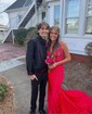 Mermaid V-neck Jersey Backless Beaded Prom Dresses