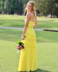 A-line Strapless Chiffon Pleated Cut Out Prom Dresses