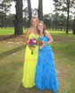 A-line Strapless Chiffon Pleated Cut Out Prom Dresses