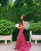 Mermaid V-neck Backless Sparkly Sequin Prom Dresses