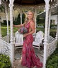 Mermaid V-neck Backless Sparkly Sequin Prom Dresses
