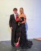 Ball Gown Off-the-shoulder Tulle Tiered Prom Dresses With Appliques