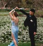 Sheath/Column V-neck Sparkly Sequin Prom Dresses With Appliques