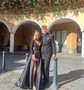 Black Ball Gown Illusion Satin Prom Dresses With Long Sleeves