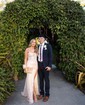 Sheath/Column V-neck Sparkly Sequin Prom Dresses With Appliques