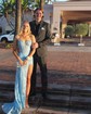 Sheath/Column V-neck Sparkly Sequin Prom Dresses With Appliques