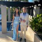 Sheath/Column V-neck Sparkly Sequin Prom Dresses With Appliques
