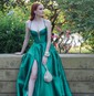 Ball Gown Sweetheart Satin Prom Dresses With Ruched