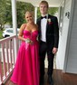 Ball Gown Sweetheart Satin Prom Dresses With Ruched