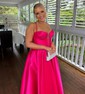Ball Gown Sweetheart Satin Prom Dresses With Ruched
