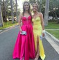 Ball Gown Sweetheart Satin Prom Dresses With Ruched