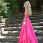 Ball Gown Strapless Satin Corset Prom Dresses With Ruched