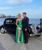Ball Gown Strapless Satin Prom Dresses With Ruched