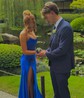 Sheath/Column Strapless Satin Corset Prom Dresses With Ruched