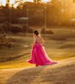 Ball Gown Square Neck Tulle Prom Dresses With Appliques
