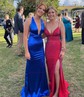 Black Mermaid V-neck Jersey Beaded Prom Dresses