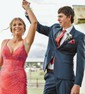 Black Mermaid V-neck Jersey Beaded Prom Dresses