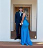 Black Mermaid V-neck Jersey Beaded Prom Dresses