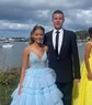 Princess V-neck Tulle Ruffle Tiered Prom Dresses With Appliques