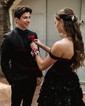 Ball Gown Off-the-shoulder Tulle Tiered Prom Dresses With Appliques
