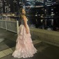 Ball Gown Off-the-shoulder Tulle Tiered Prom Dresses With Appliques