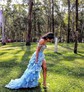Ball Gown Off-the-shoulder Tulle Tiered Prom Dresses With Appliques
