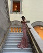Mermaid Strapless Sparkly Velvet Sequin Prom Dresses