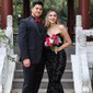 Mermaid V-neck Sparkly Velvet Sequin Prom Dresses
