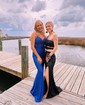 Mermaid V-neck Jersey Beaded Prom Dresses With Ruched