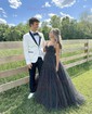 Ball Gown Sweetheart Tulle Ruffle Prom Dresses With Ruched