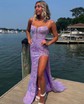 Mermaid V-neck Sparkly Sequin Prom Dresses With Appliques