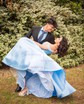 Ball Gown Off-the-shoulder Satin Corset Prom Dresses With Beading