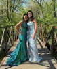 Mermaid V-neck Backless Sparkly Sequin Prom Dresses