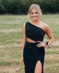 Mermaid One Shoulder Jersey Cut Out Beaded Prom Dresses