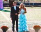 Ball Gown One Shoulder Tulle Tiered Prom Dresses With Appliques