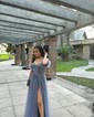 Ball Gown Strapless Tulle Prom Dresses With Appliques