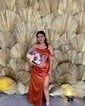 Sheath/Column Off-the-shoulder Satin Prom Dresses With Ruched