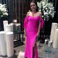 Mermaid Off-the-shoulder Jersey Prom Dresses With Ruched