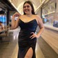 Sheath/Column Cowl Neck Satin Prom Dresses With Ruched