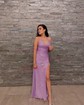Mermaid V-neck Sparkly Sequin Prom Dresses With Ruched