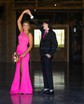 Mermaid One Shoulder Stretch Crepe Cut Out Prom Dresses With Ruched