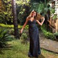 Sheath/Column Cowl Neck Glitter Corset Prom Dresses With Ruched