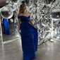 Mermaid Off-the-shoulder Glitter Prom Dresses With Ruched
