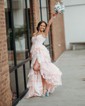 Ball Gown Off-the-shoulder Sequin Tiered Prom Dresses