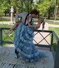 Ball Gown Off-the-shoulder Sequin Tiered Prom Dresses