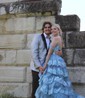 Ball Gown Off-the-shoulder Sequin Tiered Prom Dresses