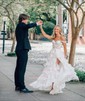 Ball Gown Off-the-shoulder Tulle Tiered Prom Dresses With Appliques