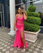Mermaid V-neck Sparkly Sequin Prom Dresses